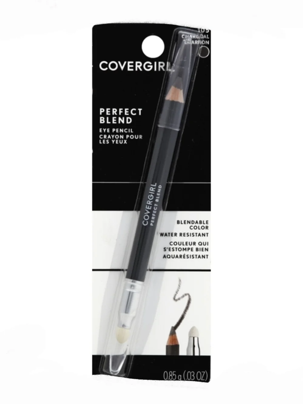 COVERGIRL Perfect Blend Eye Pencil Duo -Basic Black 100 & Black Brown 110 0.03oz